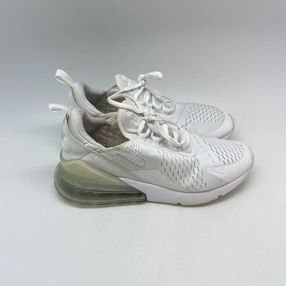 Nike Sneakers Youth 7Y Air Max 270 943345-103 White Athletic Running Casual Shoe